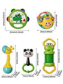 Infant Rattle Sets, Meeting The Needs Of Children At Different Stages, Baby Grip Hand Rattle, Easy To Hold Sensory Teether, Baby Early Education Educational Musical Toy, Newborn Full Moon Gift, Suitable For 1-12 Months Boys And Girls - Multicolor - View 13