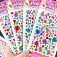 5pcs Set Acrylic Large Gem Stickers, Multicolor Self-Adhesive Rhinestone Stickers For DIY Creative Handmade Decoration - Multicolor - View 2