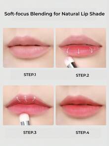 GUOXIAONIU Round Lip Brush, Full Rounded Tip For Bitten Lip Makeup, Soft Dense Bristles Lip Contour Blending Brush With Dust Cover - Rose Gold #384 - View 8