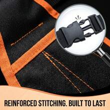 Kantong Penyimpanan Alat Pinggang, Kain Tahan Aus Industri dengan Jahitan yang Diperkuat, Tas Kombinasi 3-in-1 yang Dapat Dilepas, dengan Tali Bahu yang Dapat Diperpanjang dan Dapat Diatur serta Cincin D Logam, Tas Alat Portabel untuk Teknisi Listrik, Tukang Kayu, Tukang Kebun, dan Pekerjaan di Ketinggian - Tas pinggang/sabuk multifungsi - View 7