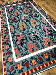 Digitally Printed Non-Slip Washable Runner And Area Rug, Suitable For Living Room, Bedroom, Outdoor, Kitchen Carpet | Modern, Scandinavian, Bohemian And Classic Styles | 100% Polyester - Dark Grey - View 7