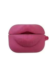 1pc Niche Mouth Shape Earphone Case Compatible With Apple Pro 2nd Gen Protective Cover Apple Wireless Bluetooth Earphone Case 1/2/3/4th Gen Anti-Drop Shell Funny Quirky Earphone Box (Earphones Not Included) - Rose Red - View 2