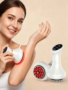 Cordless Handheld Electric Massager With 21 Rolling Heads & 9-Level Adjustable Vibration/Heat, LED Display, Rechargeable 1200mAh Battery, Portable Body Relaxation Tool For Neck, Back, Arms & Legs, Lightweight Design.Festival, Gift - 6103 - View 9
