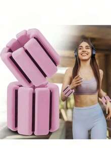 1/2pcs Adjustable Wearable Weighted Wristbands Fitness Set (Unisex), Suitable For Workout, Yoga, Walking, Running, Dancing, Pilates And Aerobic Exercise - Multicolor - View 4