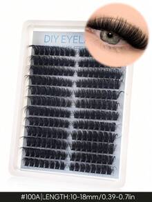 216pcs/196pcs Cluster False Eyelashes, High Capacity Single Lash Clusters, 8-16mm Mixed Length, D Curl Effect, Cat Eye Lashes, Natural Makeup Look, Lightweight & Fluffy, Soft & Comfortable, Reusable, DIY Lash Extensions, Suitable For Beginners, Long-Lasting, Applicable For Daily, Wedding, Date, Party, Music Festival, Christmas, Halloween And Other Occasions - C - View 2