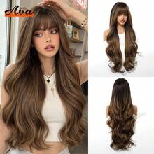 Topshe 26 Inch Natural Black Long Wavy Wig With Bangs, Pre-Styled Loose Curls, Heat-Resistant Synthetic Hair, Anti-Shedding And Anti-Tangling, Suitable For Festivals, Parties, Stage Performances And Daily Wear, Essential Fashion Wig For Women's Dating And Work - Multicolor - View 12