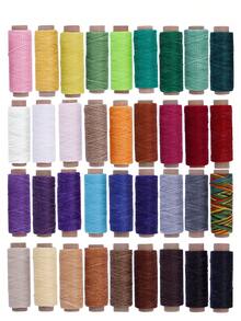 50M Leather Sewing Waxed Thread,Thread Heavy Duty Waxed Thread For Bookbinding,Upholstery Thread Heavy Duty,Wax String For Leather Craft DIY/Bookbinding/Shoe Repairing - A - View 1