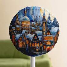 1pc Fan Dust Cover, Christmas Printed Polyester Fan Protective Cover, All-Season Dust Cover, Compatible With Floor-Standing & Wall-Mounted Industrial/Commercial/Residential Fans, Dustproof, Debrisproof, Easy Installation, Easy To Carry - Full Coverage - View 17