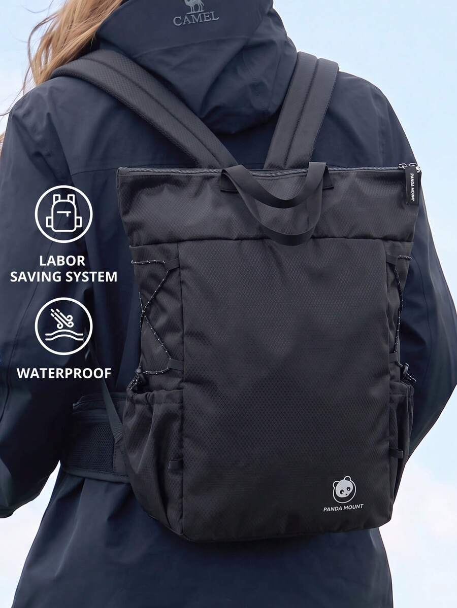 CAMEL CROWN Large Capacity Lightweight Minimalist Hiking Backpack, Waterproof Portable Travel Backpack, Suitable For Outdoor Climbing And Sports - Phantom Black - View 1