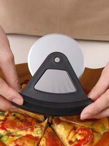 1pc Handheld 430 Stainless Steel Roller Pizza Cutter, For Homemade Pizza, Pie, Cookie Dough Cutting, Compact And Portable, Easy To Clean, Practical Kitchen Baking Tool - View 9