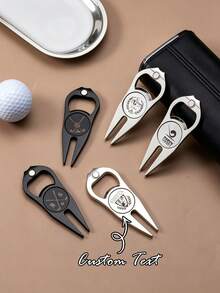 Personalized Engraved Golf Ball Hole Repair Tool, Personalized Magnetic Golf Ball Marker Gift, Engraved Bottle Opener Groomsman Gift, Gift For Father - Multicolor - View 2
