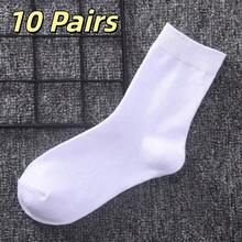 5/10Pairs Disposable Socks, No-Wash One-Time Use Men's Business Socks, Anti-Odor, Sweat-Absorbing, Mid-Calf, Minimalist - White - View 7