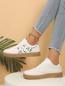 Women's Korean Style Tennis Shoes Spring Summer Fashion Sports Casual Sneakers - Off-white - View 4
