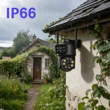 szsinocam Kamera Keamanan PTZ WiFi 2.4GHz Lensa Ganda 1080P, Pelacakan Manusia AI, Penglihatan Malam Berwarna, Audio Dua Arah, Alarm Deteksi Gerakan, Penyimpanan Cloud dan Kartu SD, Kamera Jaringan Pengawasan Rumah IP66 - Hitam - View 5