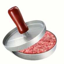 Burger Patty Press, Round Manual Meat Press, Kitchen BBQ Tool, Perfect For Kitchen And Camping - Black and Gray - View 4