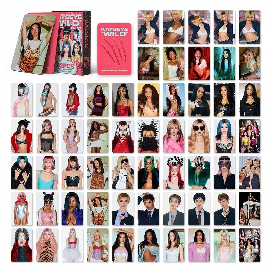 Zojirushi 9sets (92pcs/Set) KATSEYE New Album WILD Star Peripheral LOMO Collection Photocard, Photo Cards, Arirang, 21 Accessories, Bangtan, Photo Card, Photocard - A - View 1