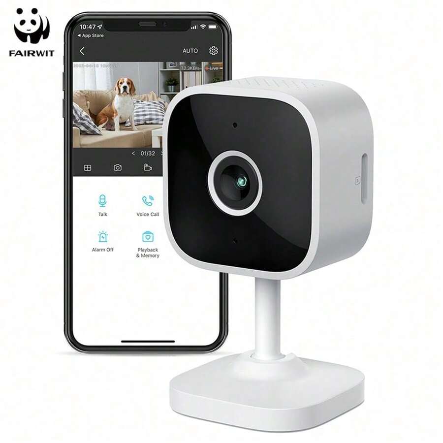 Dymonde S8A Camera, 2.4G Wi-Fi, Remote Control, Night Vision, Two-Way Video, Baby Cry Detection, Motion Detection, Built-In Lullabies, Pet Monitoring. - White - View 1