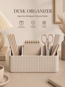Kotak Penyimpanan Remote Control Kulit PU 3 Slot - Organizer & Tempat Remote Minimalis untuk Meja Rumah - Hitam - MultiWarna - View 4