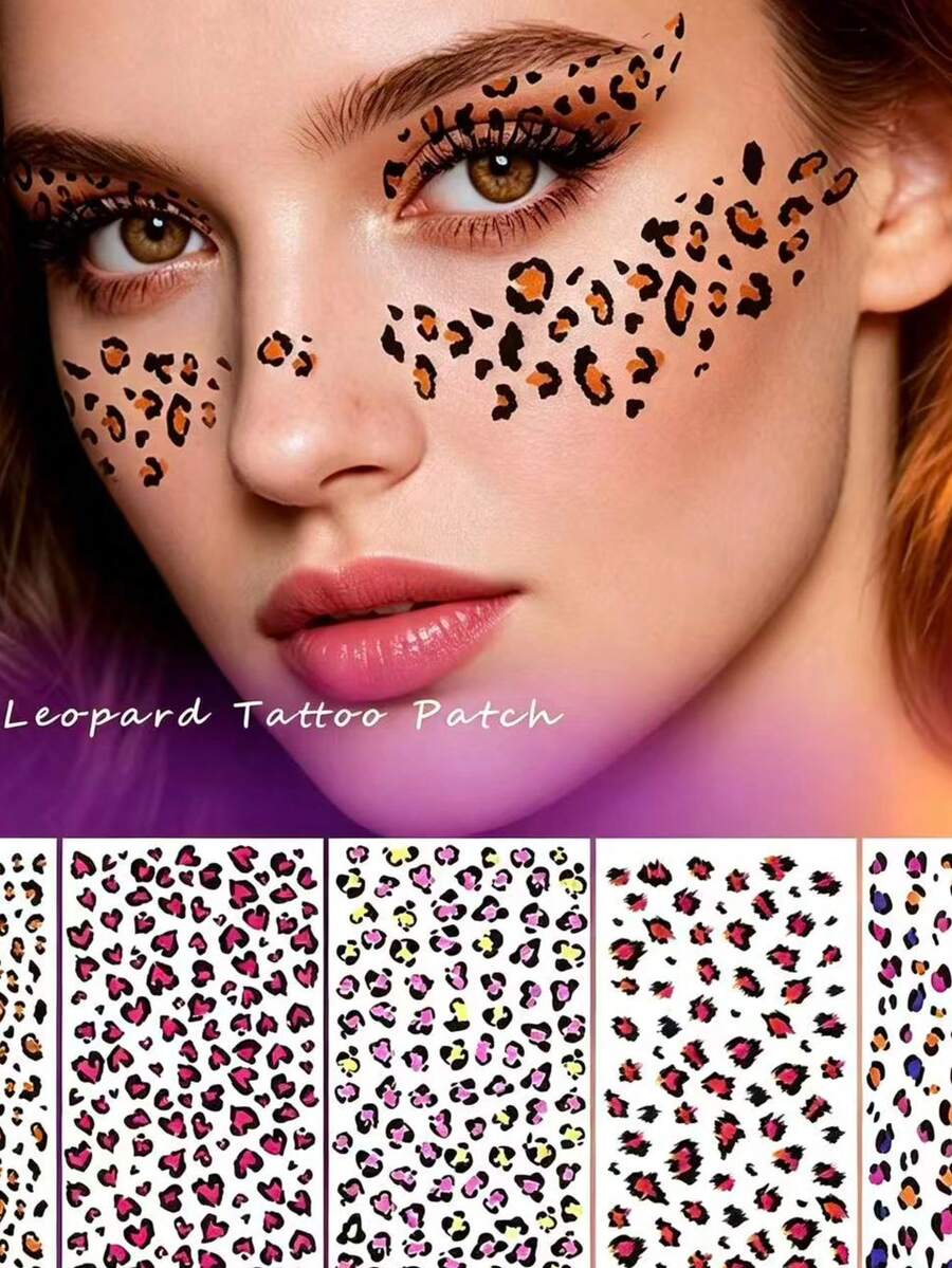 2/1pc Realistic Leopard Print Temporary Tattoo Stickers, Waterproof ...