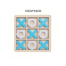 1 bàn cờ trò chơi Tic Tac Toe bằng gỗ, trò chơi giải đố chiến thuật XO cổ điển, trò chơi tương tác để bàn cho thanh thiếu niên, quà tặng trò chơi rèn luyện trí não di động - Nhiều màu - Xem 2