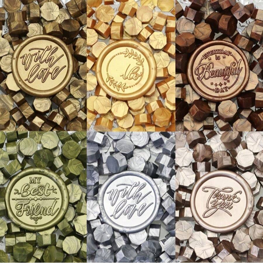 300pcs/Bag Octagonal Wax Beads, Handmade Card & Envelope Decoration, Sealing Wax, Suitable For DIY Crafts, Gift Wrapping, Envelope Sealing, Party Invitations, Christmas, Scrapbooking - 300 Octagonal Wax Pellets - View 1
