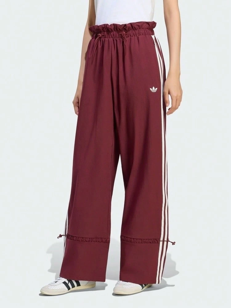 Adidas Originals Women's PLEAT NYLON TP Woven Long Pants LG4281 - Burgundy - View 1