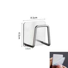 8pcs Stainless Steel Kitchen Sink Sponge Holder Self-Adhesive Drainage Rack Kitchen Wall Hook Accessories Storage Organizer Rack 1/2/4/6/ - Multicolor - View 7