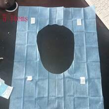 Disposable Double-Layer Thickened Non-Woven Fabric Adhesive Toilet Seat Covers For Travel, Business Trips, Hotels And Inns - Blue - View 10