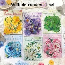 60pcs/Set Spring Floral Series Stickers, Includes Various Floral Stickers, Suitable For DIY Notebook Creation, Floral Decoration And Decorative Stickers. Applicable Materials Include Glass, Notebooks, Etc., Used For Making Decorative Stickers. - Set - View 7