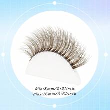 8 Pairs Brown False Eyelashes, Natural And Fluffy, Realistic Synthetic Eyelashes, Soft And Comfortable, Suitable For Daily Makeup, Lightweight And Easy To Wear - Brown - View 7