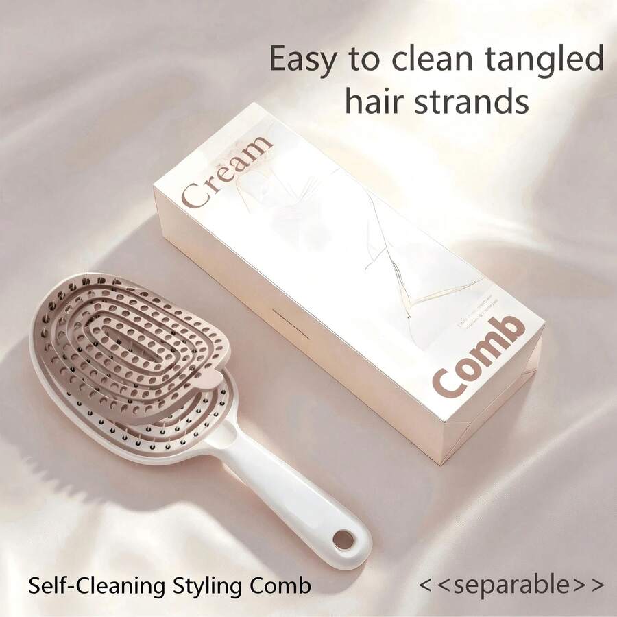 Detangling Hair Brush For Fine And Thick Hair, Quick-Drying Ventilated Hair Brush, Suitable For Curly And Straight Hair, Wet And Dry Hair, Smooths And Untangles All Hair Types