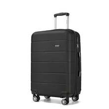 Travel Luggage Set 3 Piece Hard Shell Suitcase With Spinner Wheels TSA Lock Cabin Carry On 20 Inch 24 Inch Medium 28 Inch Large ABS+PC Case Black - Black - View 10