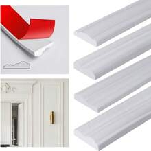 1pc 2m/78.74inch Self Adhesive Peel And Stick Wall Molding, Wainscoting Panel, Finish Trim For Home Decoration - A - View 7