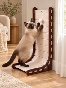 Alas Penggaruk Kucing Berbentuk L dari Felt Tahan Lama, Permukaan Penggaruk Vertikal dan Horizontal, Desain Pemasangan di Dinding Hemat Ruang, Pelindung Furnitur Kucing dan Anak Kucing Dalam Ruangan, Mudah Dipasang dan Dirakit, 23,6 Inci, 1 Buah - L - View 1