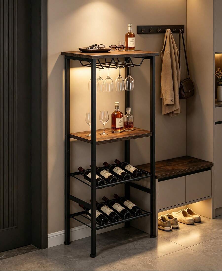 Freestanding Wine Racks & Cabinets - Brown - View 1
