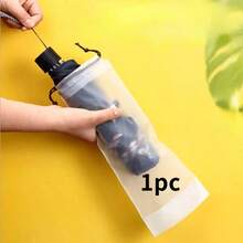 10/5/1pc Matte Semi-Transparent Umbrella Drawstring Storage Bag, PE Plastic Waterproof, Prevents Wet Umbrella From Soaking Bags, Commute Portable Drawstring Closure, Daily Storage Bag, Travel Essential, Car Accessory, Umbrella Bag And Storage Rack, University - A - View 13