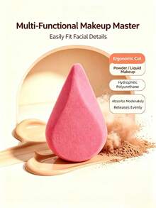 Mini Dual End Fan Shape Beauty Sponge Irregular Makeup Blender Latex-Free Soft Cosmetic Puff For Foundation Cream Makeup Loose Powder - Multicolor - View 2