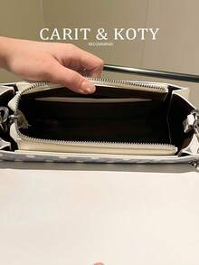 Carit & Koty 1pc Women's Shoulder Bag, PU Leather Baguette Bag With Adjustable Shoulder Strap, Suitable For Commuting, Dating, Shopping, Vacation Essential - Multiple Styles - View 5