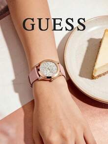GUESS Women's Quartz Watch, Multi-Color Small Dial, Fashionable Design, Minimalist Vibrant Color Combination, Suitable For Daily Wear, Multi-Functional Casual, Elegant And Cute Style, Perfect As A Gift For Birthday And Anniversary, W1065L1 - Pink - View 4