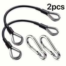 2pcs Premium Universal Stainless Steel Fitness Rope Extender - 25.4cm Extension Rope, Durable Fitness Equipment Accessory, Suitable For Home Gym And Commercial Use - Multicolor - View 8