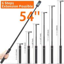 PULUZ 1.4m Action Camera Selfie Stick Tripod Vlog Live Streaming Holder (Black) - View 4
