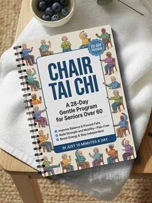 2/1pc "Elderly Tai Chi Chair Guide: Suitable For 60+ Years Old" - 28-Day Gentle Daily Training Plan, Spiral-Bound Seated Exercise Manual, Suitable For Balance Training, Fall Prevention, Strength And Flexibility Improvement, Low-Impact Chair Fitness Method - Multicolor - View 8