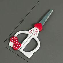 Hasbro Cute Hello Kitty Pattern Scissors, Adorned With Bow And Heart Details, Fine Stainless Steel Build, Perfect For Paper Craft, Diary Decoration, Handmade Projects, Daily Home And Office Decorative Stationery Supplies - A - View 7