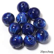 20pcs/Pack 20mm Acrylic Dual-Color Cloud Gradient Beads DIY Handmade Phone Chain Keychain Bag Charm Clothing Belt Decoration Large Diameter Beads - 20mm Two-tone Round Bead - View 39