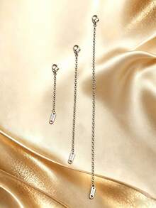 1/3pcs Stainless Steel 18K Gold Plated Necklace Extender Chain (304 Stainless Steel), Suitable For Necklaces, Bracelets, Anklets And Other DIY Jewelry - Tail Extension Chain - View 6