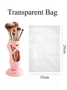Ballet Theme Pink & White Cosmetic Storage Box, Multi-Functional Shoe Box/Pen Holder/Cosmetic Organizer, Suitable For Dance Studio Decoration, Desktop Storage, Makeup Brush Holder, Can Be Used As A Gift For Ballet Dancers, Also A Modern Home Decor Item For Dance Enthusiasts (Storage Box Only, Makeup Brushes Not Included) - Multicolor - View 7