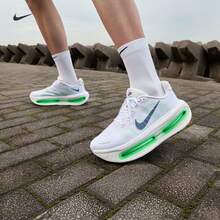 Nike New Men's Vomero Premium Breathable Responsive Low-Top Cushioned Professional Running Shoes - White/Blue-green - View 2