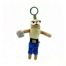 SpongeBob SquarePants Bikini Sea Wall Resident Fish Plush Keychain, 6 Styles Cute Ugly Cartoon Fish Plush Doll Pendant, Backpack Bag Charm, Children And Fan Collection Gift - Multicolor - View 11