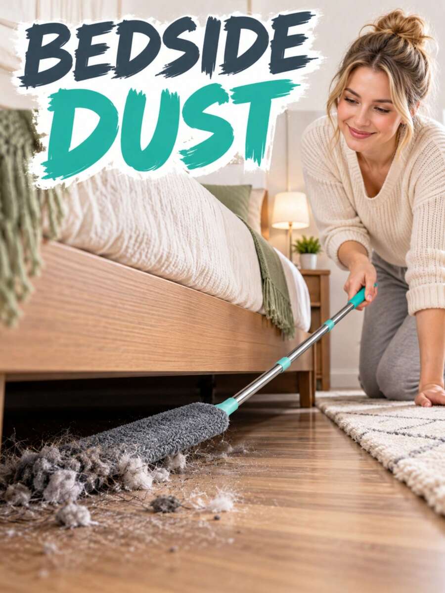 Extendable & Bendable Cleaning Mop, Suitable For Ceilings, Blinds, Furniture, Wet & Dry Use, Essential For Home Cleaning, Applicable To Apartments, Offices, Dorms, Laundry Rooms, Bedrooms, Bathrooms, Living Rooms, Kitchens, Back To School Season Essential Accessory