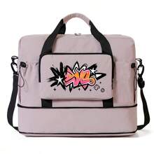 10cm Expandable Large Capacity Campus Shoulder Storage Bag, Personalized Color Graffiti Print Large Capacity Shoulder Bag, Campus Swimming Fitness Shoulder Storage Bag, Shoulder & Handheld Dual-Use, Large Capacity Travel Storage Bag, Multiple Colors Available, Unisex, All Season - Shoulder Storage Bag - View 14